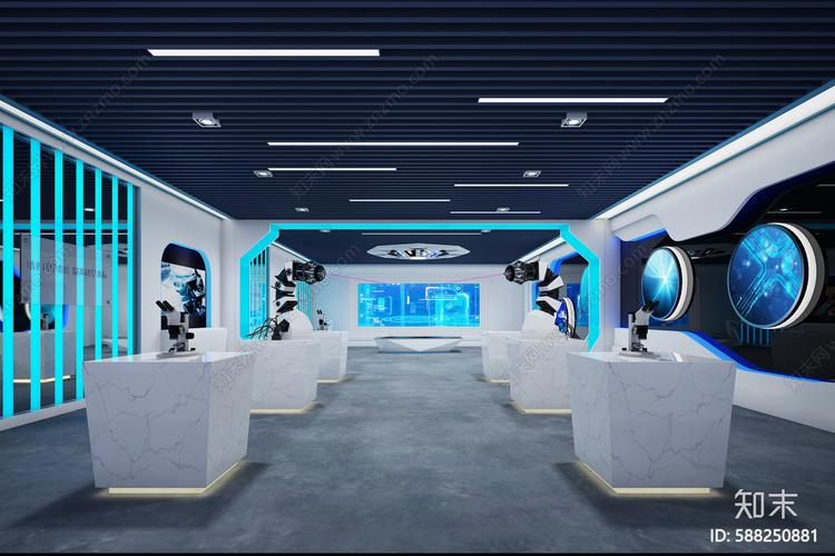 现代科技展厅3d模型